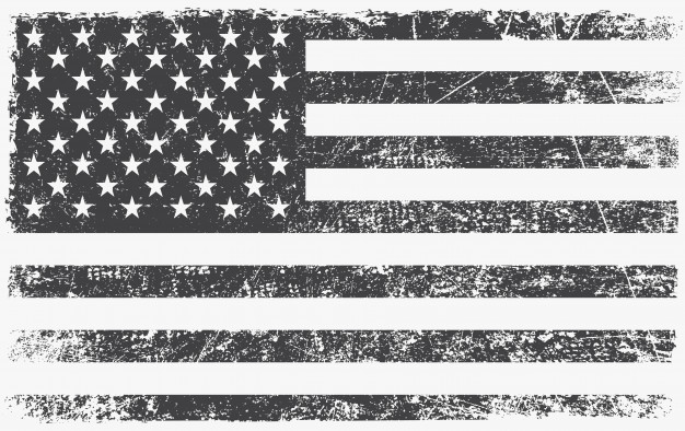 vintage-black-white-american-flag